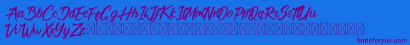 Шрифт California Alternate – фиолетовые шрифты на синем фоне