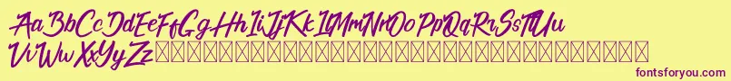 Шрифт California Alternate – фиолетовые шрифты на жёлтом фоне