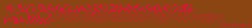 Шрифт California Alternate – красные шрифты на коричневом фоне