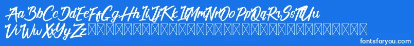 Шрифт California Alternate – белые шрифты на синем фоне