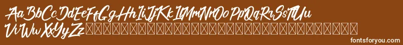 Шрифт California Alternate – белые шрифты на коричневом фоне