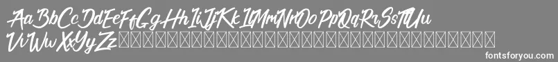 California Alternate Font – White Fonts on Gray Background