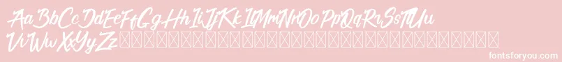 Шрифт California Alternate – белые шрифты на розовом фоне