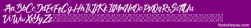 フォントCalifornia Alternate – 紫の背景に白い文字