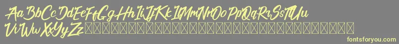 フォントCalifornia Alternate – 黄色のフォント、灰色の背景