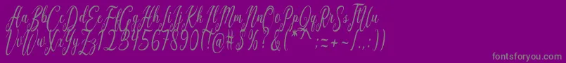 Шрифт California Script – серые шрифты на фиолетовом фоне