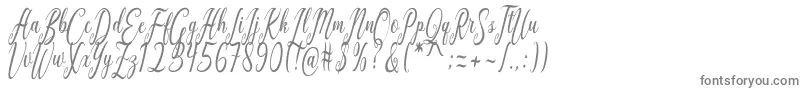 フォントCalifornia Script – 白い背景に灰色の文字