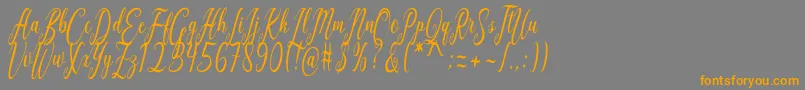 En savoir plus sur la police California Script Police California Script – polices orange sur fond gris