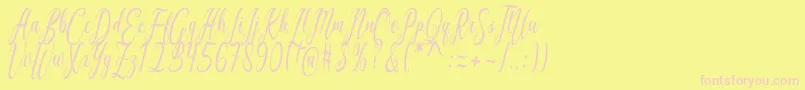 More about California Script Font California Script Font – Pink Fonts on Yellow Background