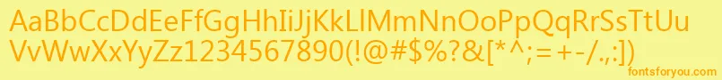En savoir plus sur la police MicrosoftTaiLe Police MicrosoftTaiLe – polices orange sur fond jaune