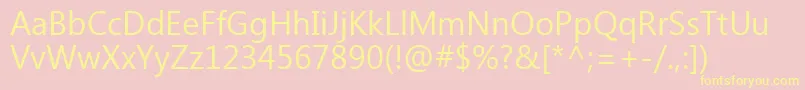 MicrosoftTaiLe Font – Yellow Fonts on Pink Background