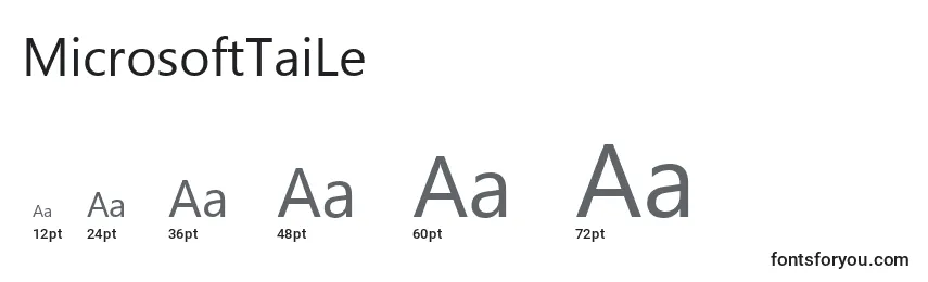 Größen der Schriftart MicrosoftTaiLe