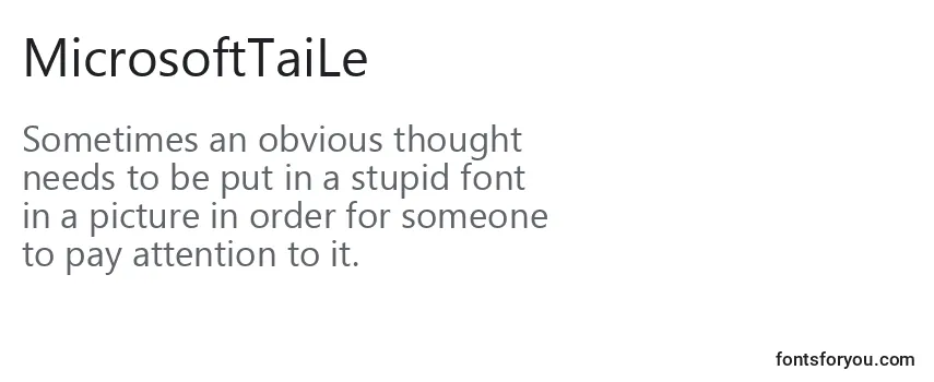 MicrosoftTaiLe Font