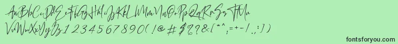 California Street Font – Black Fonts on Green Background