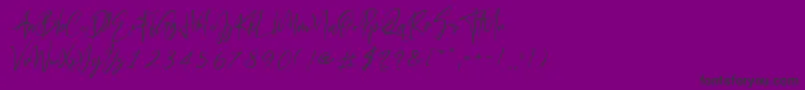 California Street Font – Black Fonts on Purple Background
