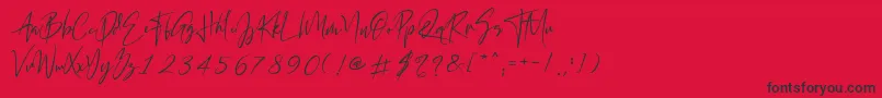 California Street Font – Black Fonts on Red Background