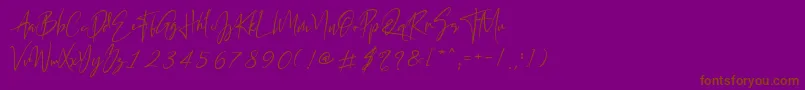 California Street-fontti – ruskeat fontit violetilla taustalla