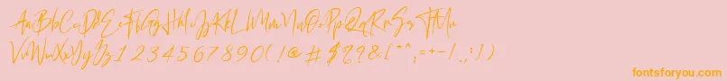California Street Font – Orange Fonts on Pink Background