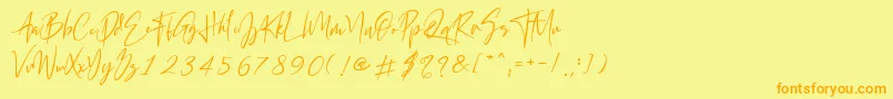 Шрифт California Street – оранжевые шрифты на жёлтом фоне