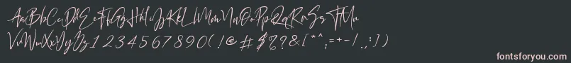 California Street Font – Pink Fonts on Black Background
