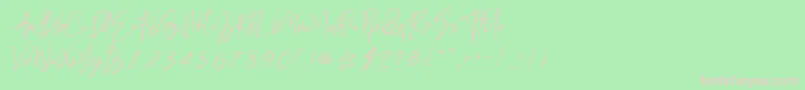 California Street Font – Pink Fonts on Green Background