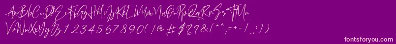California Street Font – Pink Fonts on Purple Background