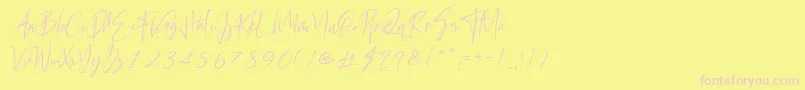 California Street Font – Pink Fonts on Yellow Background