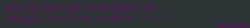 California Street Font – Purple Fonts on Black Background