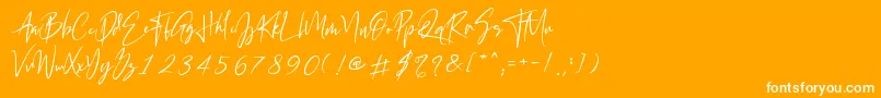 California Street Font – White Fonts on Orange Background