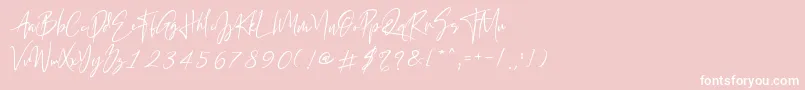California Street Font – White Fonts on Pink Background