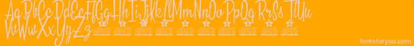 Saiba mais sobre a fonte California Sun Personal Use Fonte California Sun Personal Use – fontes rosa em um fundo laranja