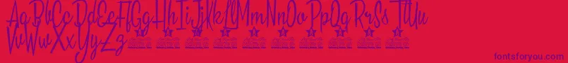 Police California Sun Personal Use – polices violettes sur fond rouge