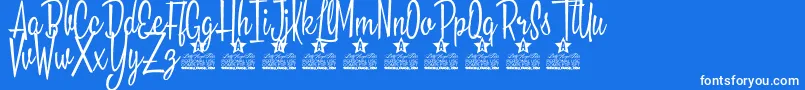 California Sun Personal Use Font – White Fonts on Blue Background