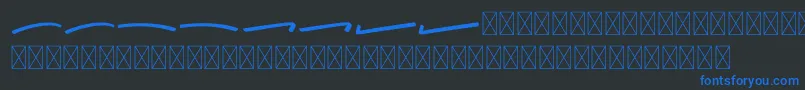 California Swashes Font – Blue Fonts on Black Background