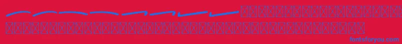 California Swashes Font – Blue Fonts on Red Background