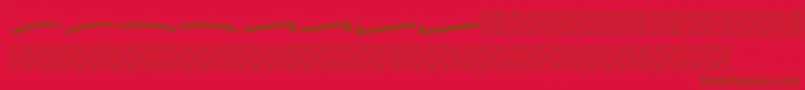 California Swashes Font – Brown Fonts on Red Background