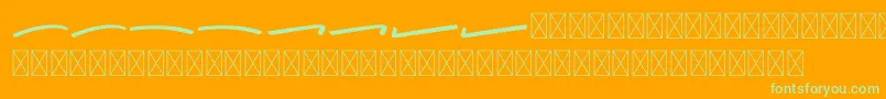 California Swashes Font – Green Fonts on Orange Background