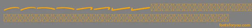 フォントCalifornia Swashes – オレンジの文字は灰色の背景にあります。