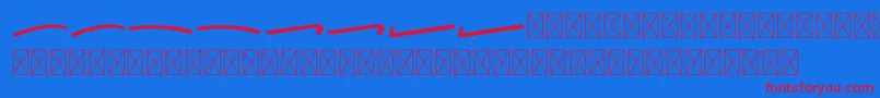 California Swashes Font – Red Fonts on Blue Background