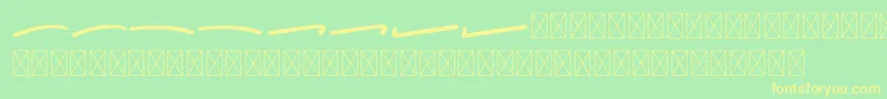 California Swashes Font – Yellow Fonts on Green Background