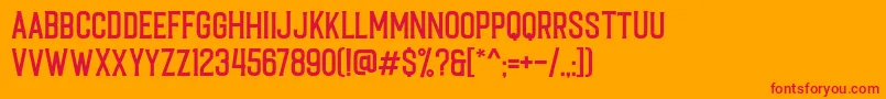 Caligor Clean Font – Red Fonts on Orange Background