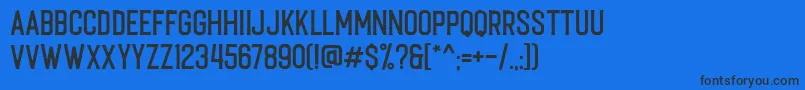 Caligor Edge Font – Black Fonts on Blue Background