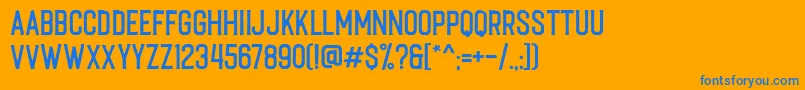 Caligor Edge-fontti – siniset fontit oranssilla taustalla