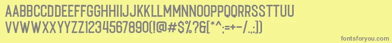 Caligor Edge Font – Gray Fonts on Yellow Background