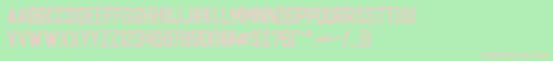 Caligor Edge-Schriftart – Rosa Schriften auf grünem Hintergrund