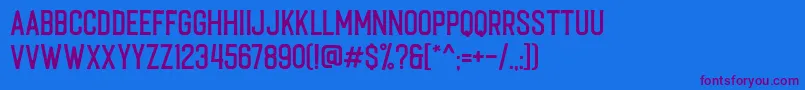 Caligor Edge Font – Purple Fonts on Blue Background