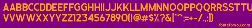Police Caligor Sans Clean – polices orange sur fond violet