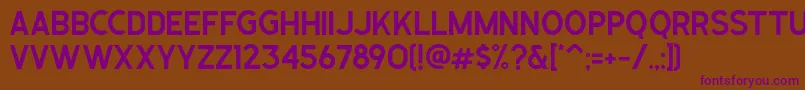 Caligor Sans Clean Font – Purple Fonts on Brown Background