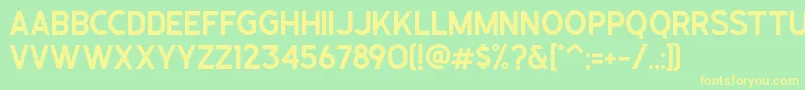 Caligor Sans Clean Font – Yellow Fonts on Green Background