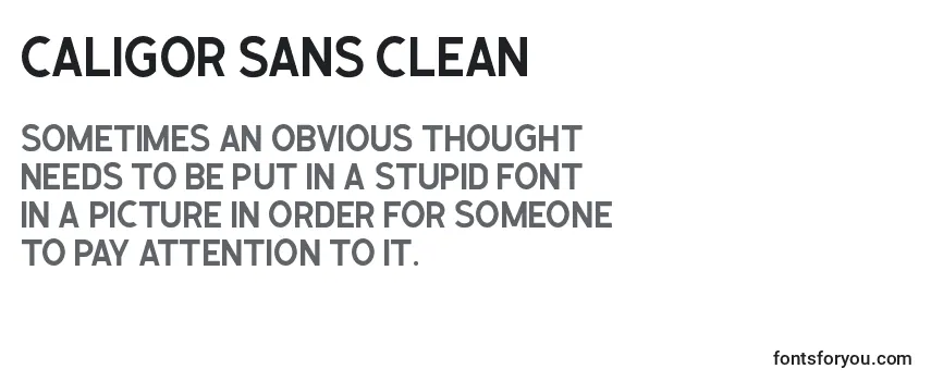 Шрифт Caligor Sans Clean